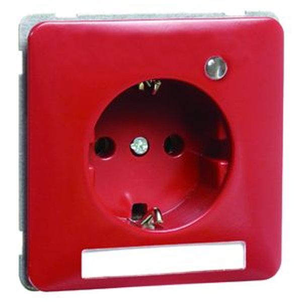 STANDARD wcd inbouw 1-voudig, insteek,racontrole LED, tekstveld, rood image 1