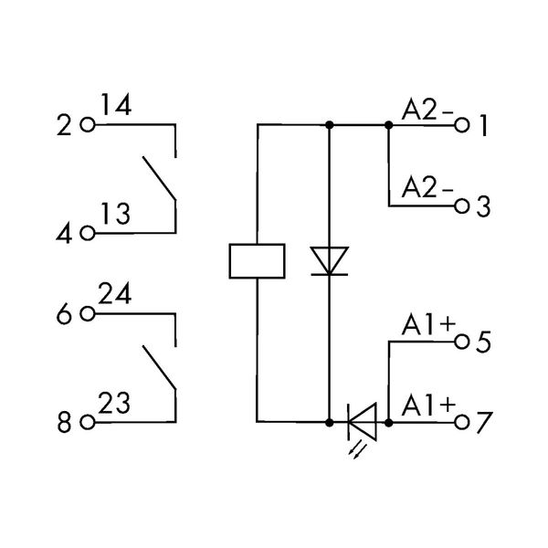 Relay module Nominal input voltage: 24 VDC 2 make contact image 6