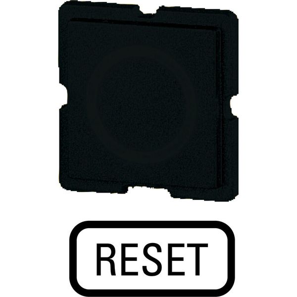 Button plate for push-button, Inscription: RESET, 25 x 25 image 2