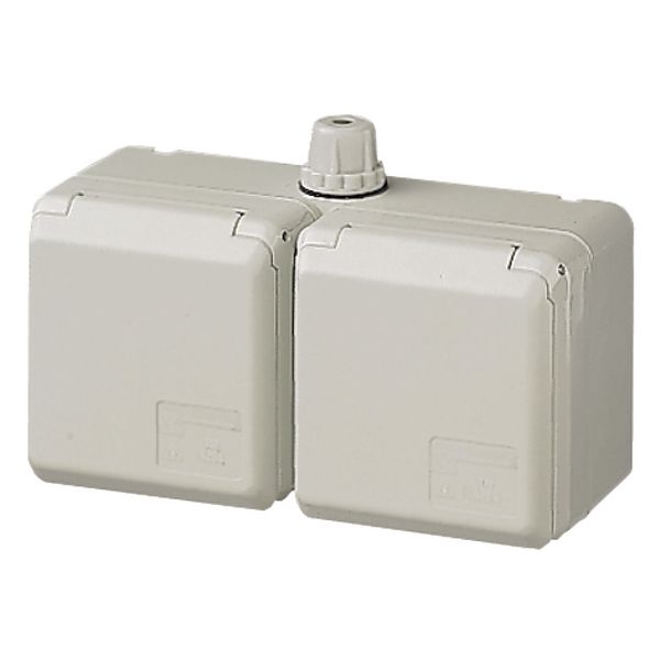 Cepex double receptacle 16A3p6h230V IP44 image 1