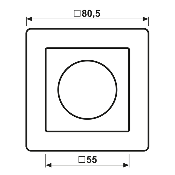 Centre plate f. dimmer AS1540WW image 5