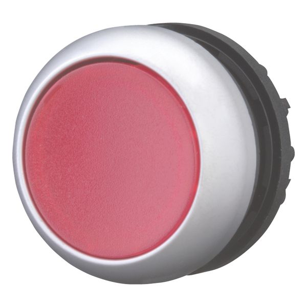 Illuminated pushbutton actuator, RMQ-Titan, Flush, maintained, red, Blank, Bezel: titanium image 2