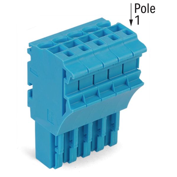 1-conductor female connector Push-in CAGE CLAMP® 4 mm² blue image 2