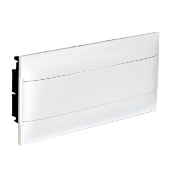 1X22 module recessed box - White door - Without terminal block - Dry wall image 1