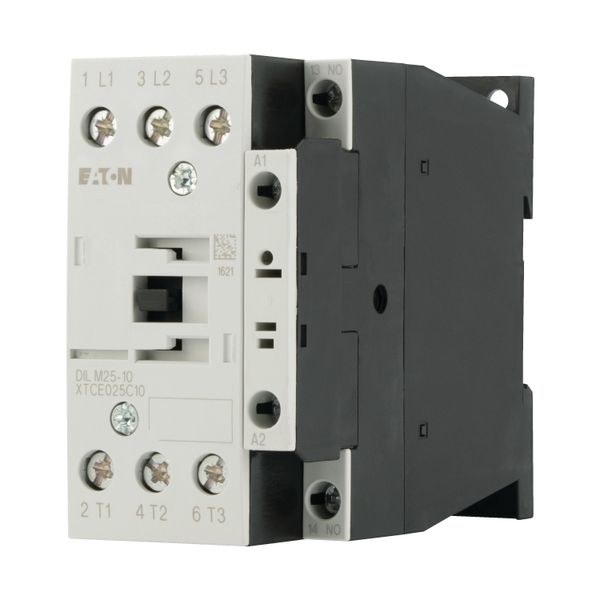 Contactor, 3 pole, 380 V 400 V 11 kW, 1 N/O, RDC 24: 24 - 27 V DC, DC operation, Screw terminals image 12