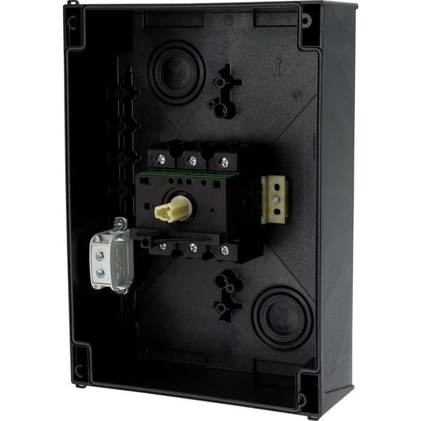 Main switch, P3, 100 A, surface mounting, 3 pole, STOP function, With black rotary handle and locking ring, Lockable in the 0 (Off) position image 56