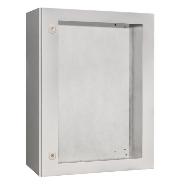 Wall-mounted encl. 1 glazed door IP65, H=600 W=500 D=300 mm image 1