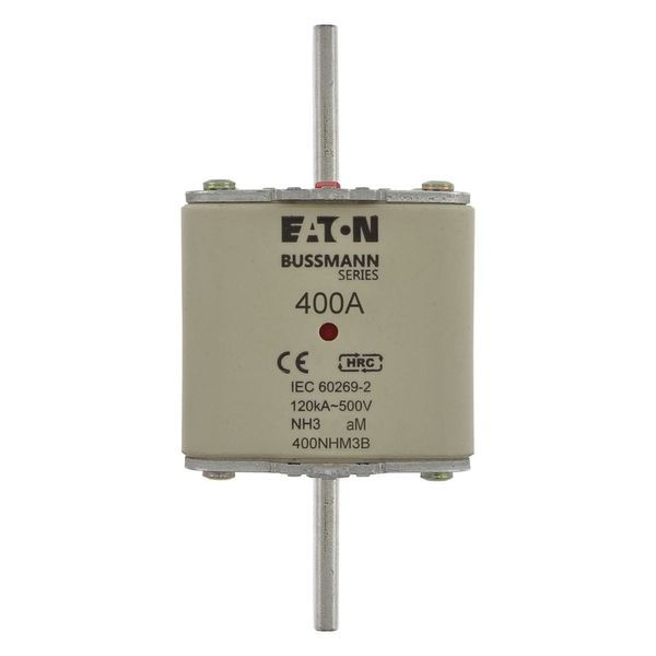 Fuse-link, low voltage, 400 A, AC 500 V, NH3, aM, IEC, dual indicator image 10