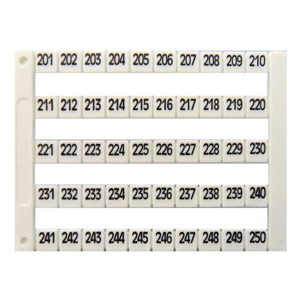 Marking tags Dekafix DY 5 printed from "201" to "250" (once) image 1