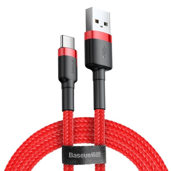 Cable USB A plug - USB C plug 0.5m QC3.0 red+red BASEUS image 1