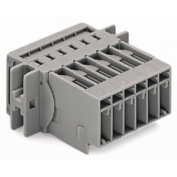 1-conductor male connector CAGE CLAMP® 4 mm² gray image 1