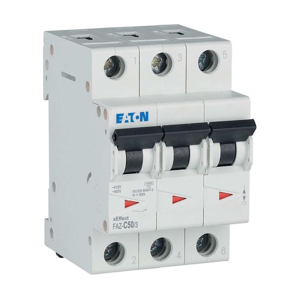 Miniature circuit breaker (MCB), 50 A, 3p, characteristic: C image 10