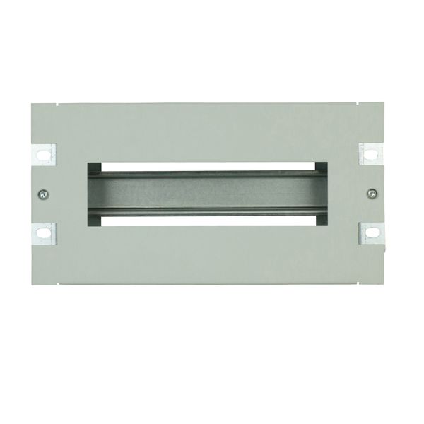 10" DIN-rail panel, 3U, RAL7035 image 1