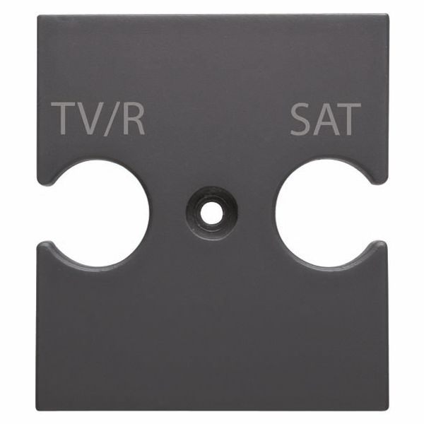 UNIVERSAL SUPPORT - COMBINED SOCKET OUTLET TV/R-SAT - SATIN BLACK - CHORUSMART image 2