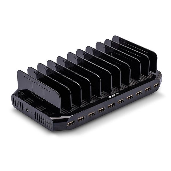 96W 10 Port USB Charging Station Charges up to 10 tablets and/or smartphones simultaneously image 2