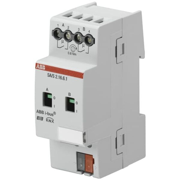 SA/S2.16.6.1 Switch Actuator, 2-fold, 16/20 AX, C-Load, Current Det, MDRC image 1