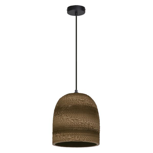 DECOR CARDBOARD BELL PENDANT E27 LEDV image 1