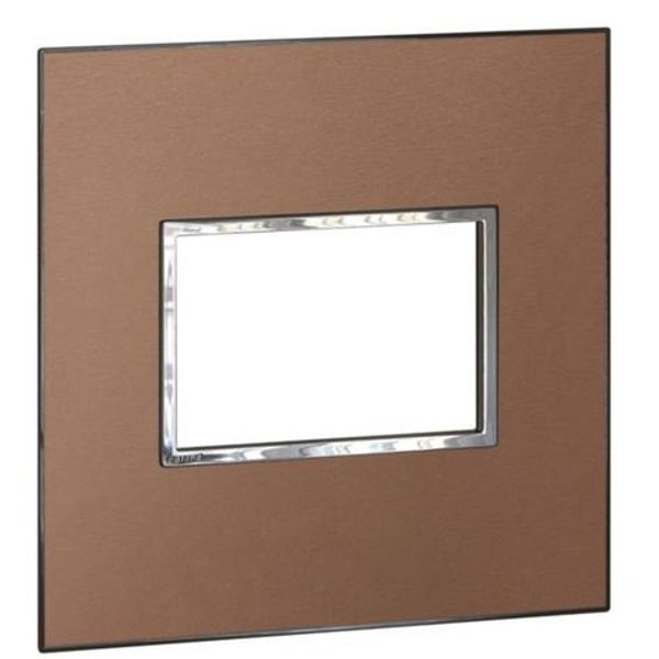 American and South African standard plate Arteor square version 3 modules for 4'' x 4'' box - brushed pink champagne image 1