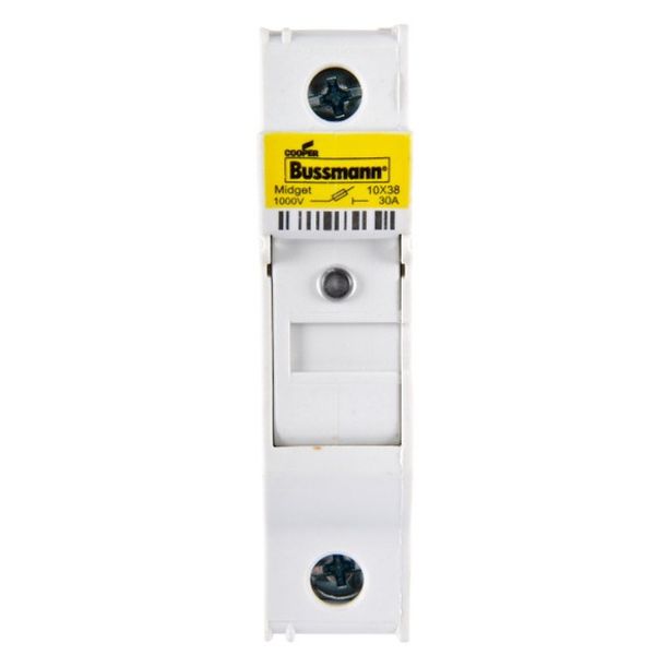 Fuse-holder, LV, 32 A, DC 1000 V, 10 x 38 mm, gPV, 2P, UL, IEC, indicating, DIN rail mount image 1