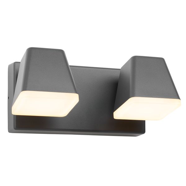 Zeta LED Square Double 20W 1300lm 3000K IP54 anthracite image 1