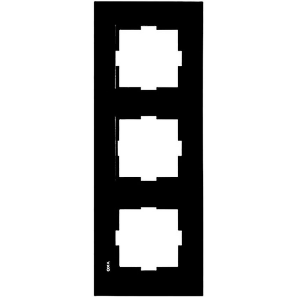 Novella Accessory Aluminium - Black Three Gang Frame image 1