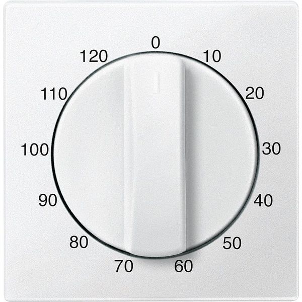 Central plate for timer insert 120 min, polar white, system M 539419 image 1