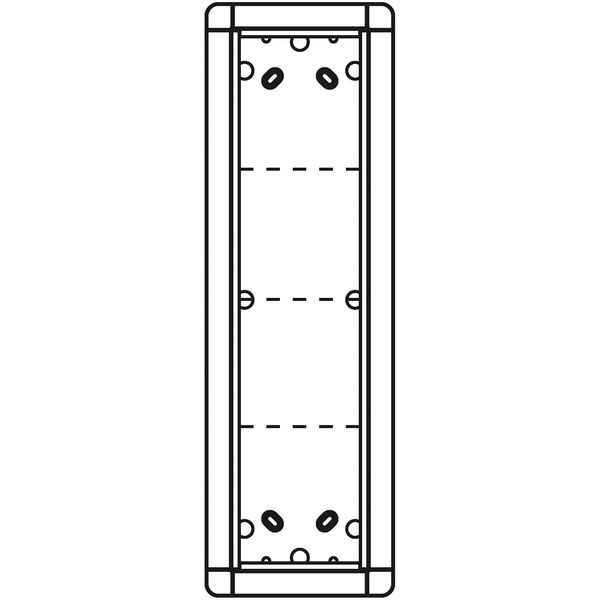 Surface-mounted frame 4 module places, white image 1