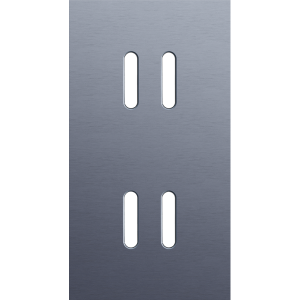 Twofold faceplate, vertical 71 mm centre distance, for double switch f image 2