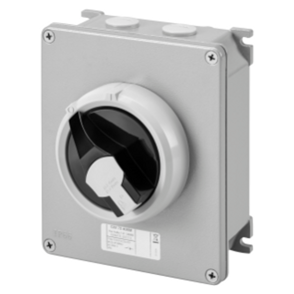 ROTATORY ISOLATOR - HP- SURFACE-MOUNTING - COMMAND - METAL BOX - 25A 3P - LOCKABLE BLACK KNOB - IP66 image 1