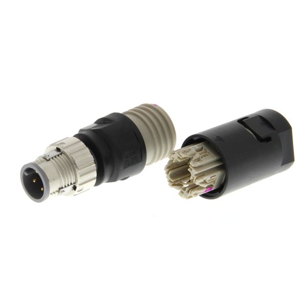 Field assembly connector, Smartclick M12 straight plug (male), 4-poles image 4