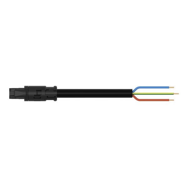 pre-assembled connecting cable;Eca;Socket/open-ended;black image 1