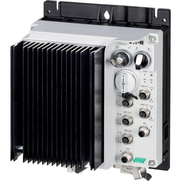 Speed controllers, 4.3 A, 1.5 kW, Sensor input 4, Actuator output 2, 230/277 V AC, PROFINET, HAN Q4/2, STO (Safe Torque Off) image 1