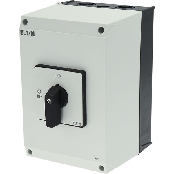 On-Off switch, P3, 100 A, surface mounting, 3 pole, with black thumb grip and front plate image 26