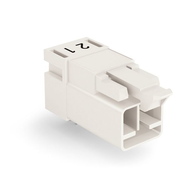Plug for PCBs angled 2-pole white image 1