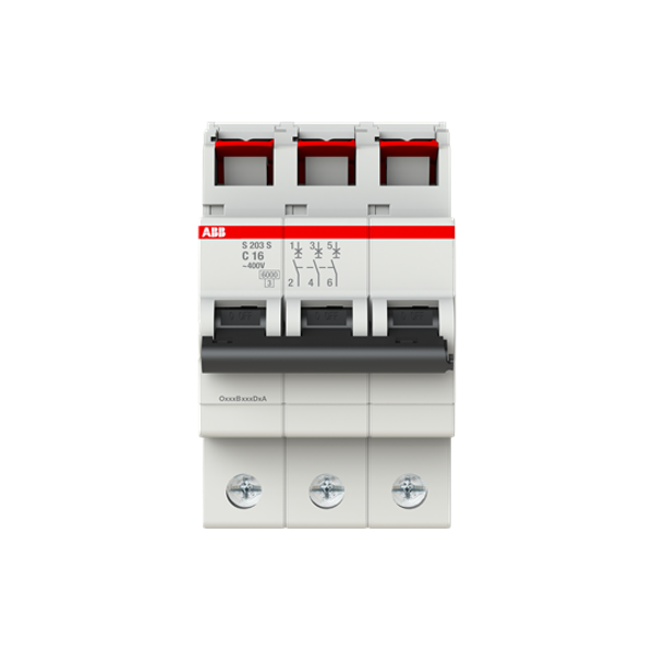 S203S-C16 Miniature Circuit Breaker - 3P - C - 16 A image 3