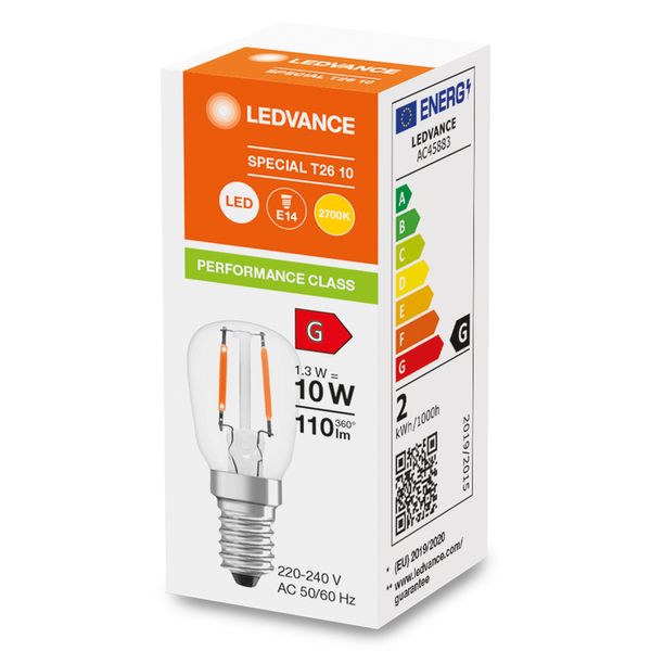 LED SPECIAL T26 P 1.3W 827 Clear E14 image 6