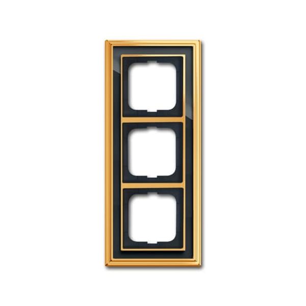 1723-835-500 Cover Frame Busch-dynasty® polished brass anthracite image 1
