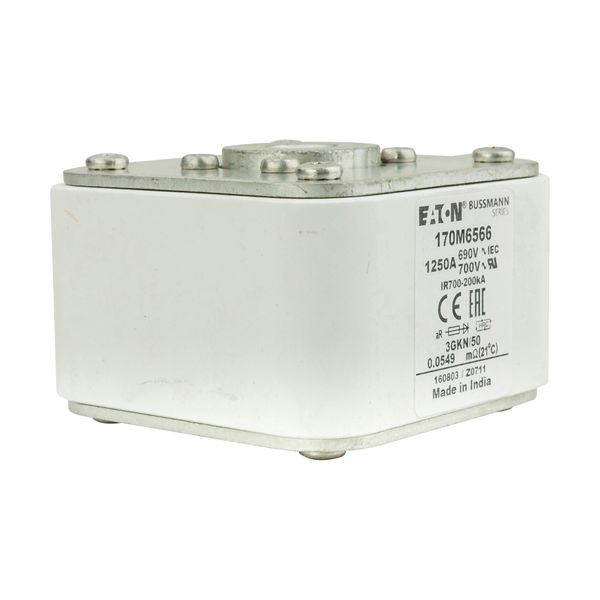 Fuse-link, high speed, 1250 A, AC 690 V, size 3, 76 x 92 x 53 mm, aR, IEC, UL, type K indicator image 10