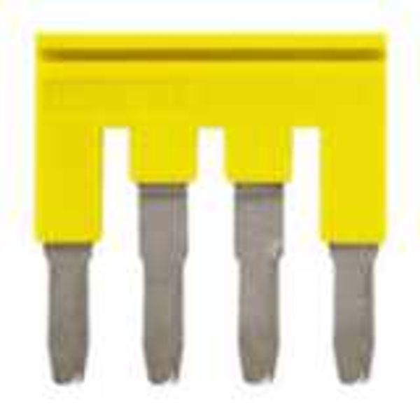 Short bar for terminal blocks 4 mm² push-in plus models, 4 poles, yell image 3