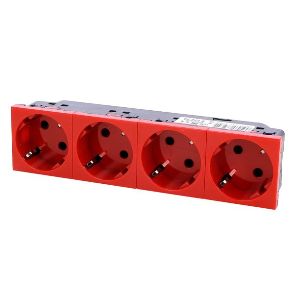 Multi-support multiple socket Mosaic-4x2P+E automatic term-tamperproof w 050299 image 3