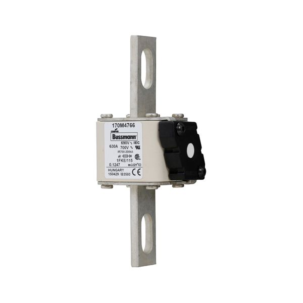 Fuse-link, high speed, 630 A, AC 690 V, size 1, 53 x 69 x 136 mm, aR, IEC, UL, single indicator image 10