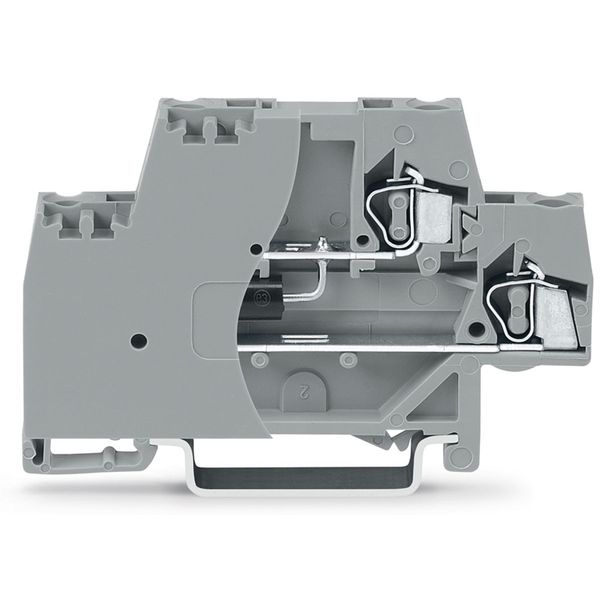 Component terminal block double-deck with end plate gray image 2