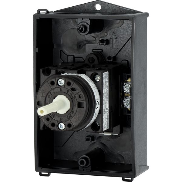 Main switch, T0, 20 A, surface mounting, 3 contact unit(s), 3 pole, 2 N/O, 1 N/C, STOP function, With black rotary handle and locking ring, Lockable i image 50
