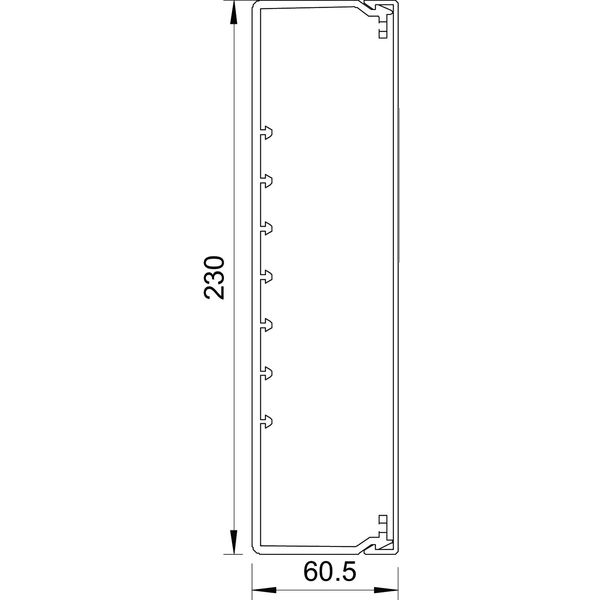 WDK60230GR Wall trunking system with base perforation 60x230x2000 image 2