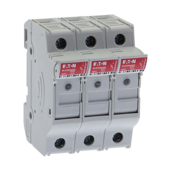 Fuse-holder, LV, 30 A, AC 600 V, 10 x 38 mm, 3P+N, UL, IEC, DIN rail mount image 15