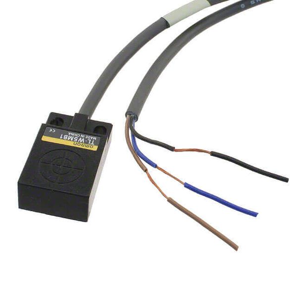 Proximity sensor, inductive, unshielded, 5mm, DC, 3-wire, NPN-NO, 2m c image 1