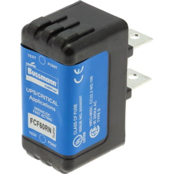 Fuse-link, low voltage, 60 A, AC 600 V, DC 600 V, 26 x 29 x 55 mm, CF, J, 1P, UL, CSA, fast-acting, non-indicating image 8
