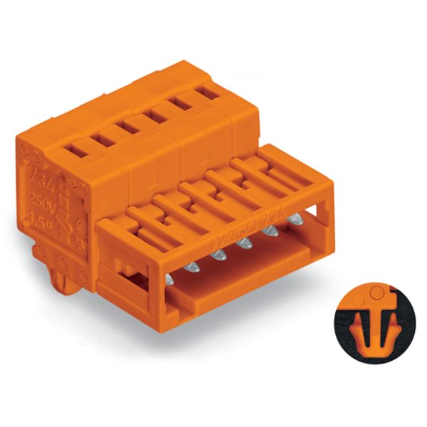 1-conductor male connector CAGE CLAMP® 1.5 mm² orange image 7