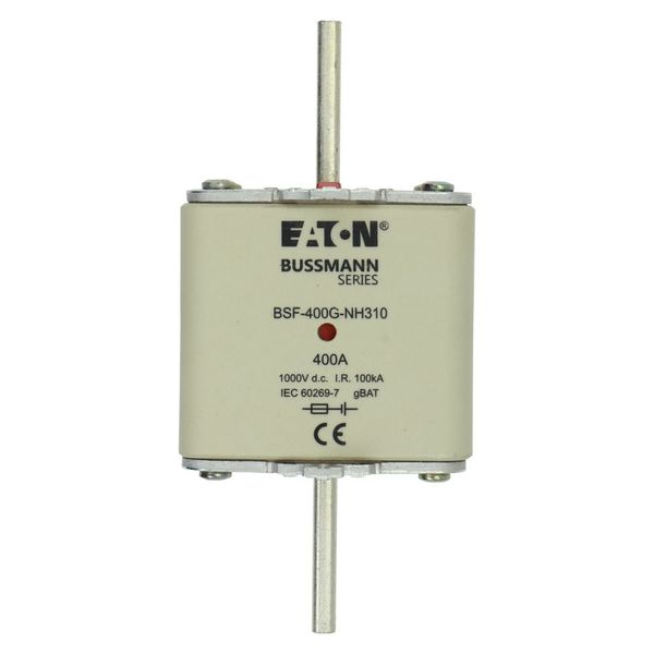 Fuse-link, high speed, 400 A, DC 1000 V, NH3, 71 x 76 x 150 mm, gBat, IEC, blade connection image 16