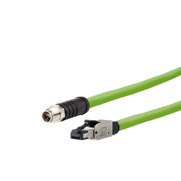 M12 Industrial Ethernet cable, X-coded, 1.0 m, M12 plug straight - RJ4 image 3